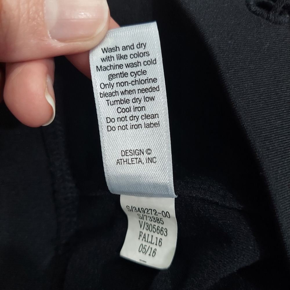 Athleta's Flux Ankle Sweatpants Black Drawstring Waist Women's Pants Pockets | S - Picture 12 of 12